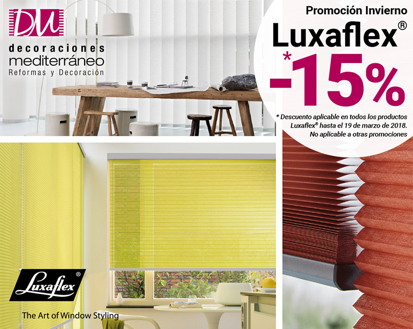Renueve sus estores con un 15% de descuento en Luxaflex Madrid